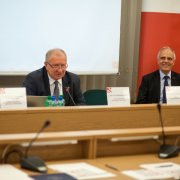 Prof. Michał Karoński i prof. Andrzej Jajszczyk, fot. Michał Niewdana