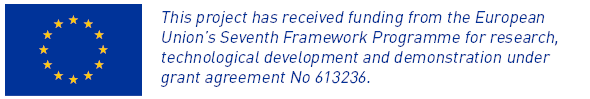 This project has received funding from the European Union’s Seventh Framework Programme for  research, technological development and demonstration under grant agreement No 291864.