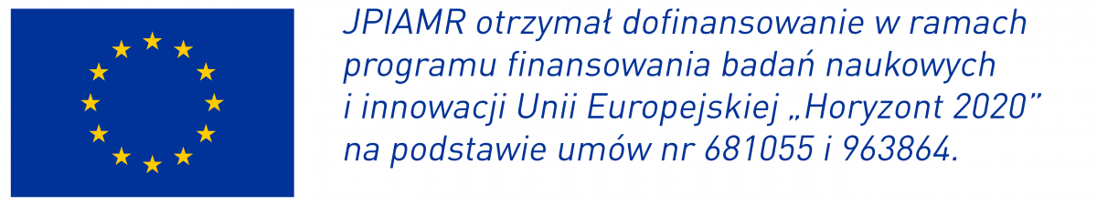 JPI AMR  otrzymał dofinansowanie w ramach programu finansowania badań naukowych i innowacji UE „Horyzont 2020” na podstawie umowy nr 681055. 