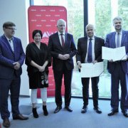 dr hab. Sebastian Kołodziejczyk, prof. Małgorzata Kossowska, Jarosław Gowin, prof. Zbigniew Błocki, Łukasz Wojdyga