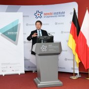Uroczystość otwarcia Centrów Dioscuri w Instytucie Nenckiego PAN. Na zdjęciu Joachim Sauer, przewodniczący Komitetu Dioscuri