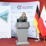 Uroczystość otwarcia Centrów Dioscuri w Instytucie Nenckiego PAN. Na zdjęciu Aleksandra Pekowska, liderka Centrum Dioscuri