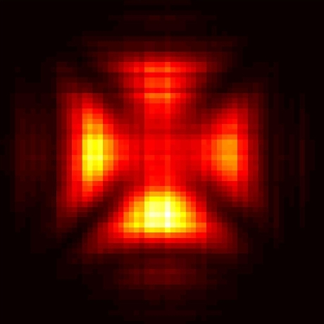 Po raz pierwszy zarejestrowany hologram pojedynczego fotonu w charakterystycznym kształcie krzyża