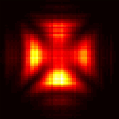 Po raz pierwszy zarejestrowany hologram pojedynczego fotonu w charakterystycznym kształcie krzyża Po raz pierwszy zarejestrowany hologram pojedynczego fotonu w charakterystycznym kształcie krzyża
