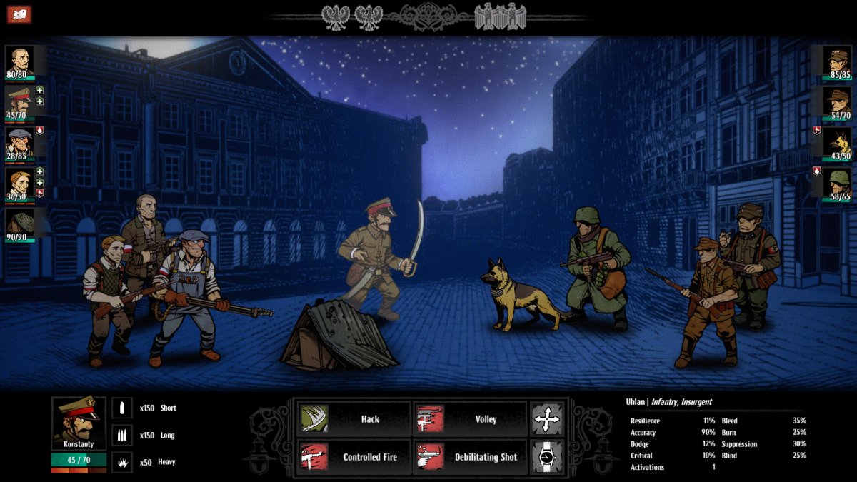 kadr z gry komputerowej przedstawia powstańców warszawskich i niemieckich okupantów